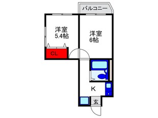 クレール若竹の物件間取画像